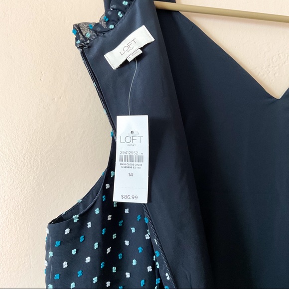 NWT Loft Blue Dress 14 - Picture 7 of 8